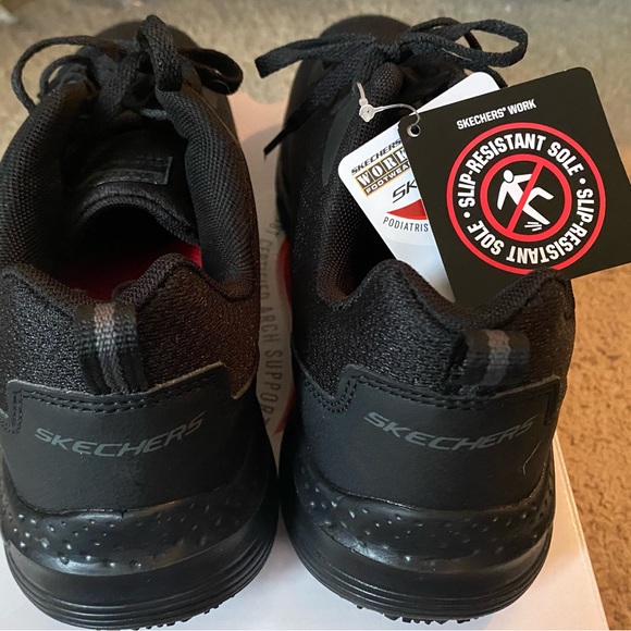 NEW Skechers Slip Resistant Arc Fit Work Footwear Women’s Black Size 8.5 - Picture 6 of 12